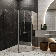 Душова кабіна Devit Art 3.0 SE0140 п'ятикутна, розпашна, 90х90 см, скло прозоре, профіль хром
