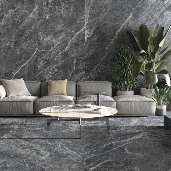 Керамограніт Baldocer Electra Black Natural Rect 120x120 см
