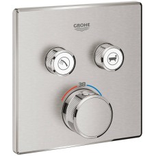 Змішувач прихованого монтажу для душу Grohe Grohtherm SmartControl 29124DC0 з термостатом, суперсталь