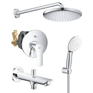 Душова система прихованого монтажу Grohe Eurosmart UA26415SC11 3 споживачі, хром