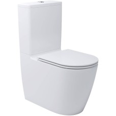 Унітаз-компакт Devit Do It 3010510 безобідковий з кришкою soft-close, Vortex Flush, білий 