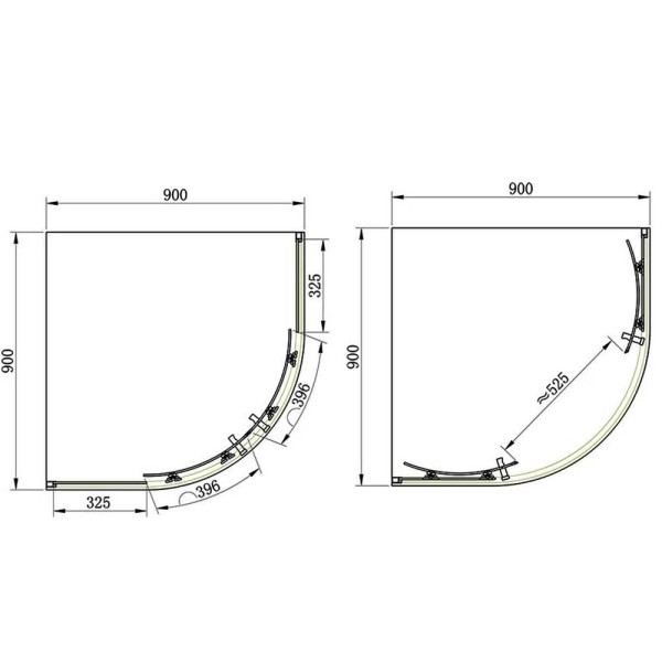 Душова кабіна Primera Pl Frame SHQC51906 90х90 см профіль хром/прозоре скло