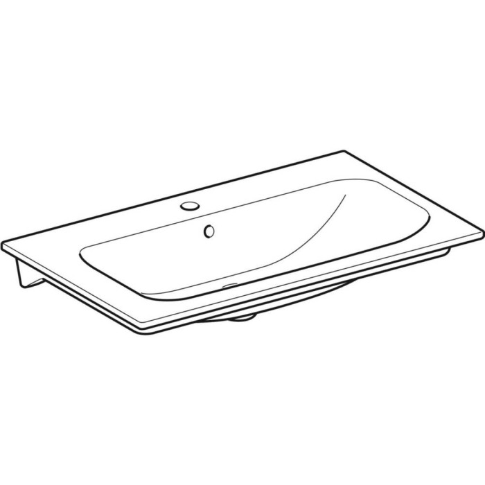 Раковина Geberit Selnova Square 500.995.00.1, 80 см, білий глянець