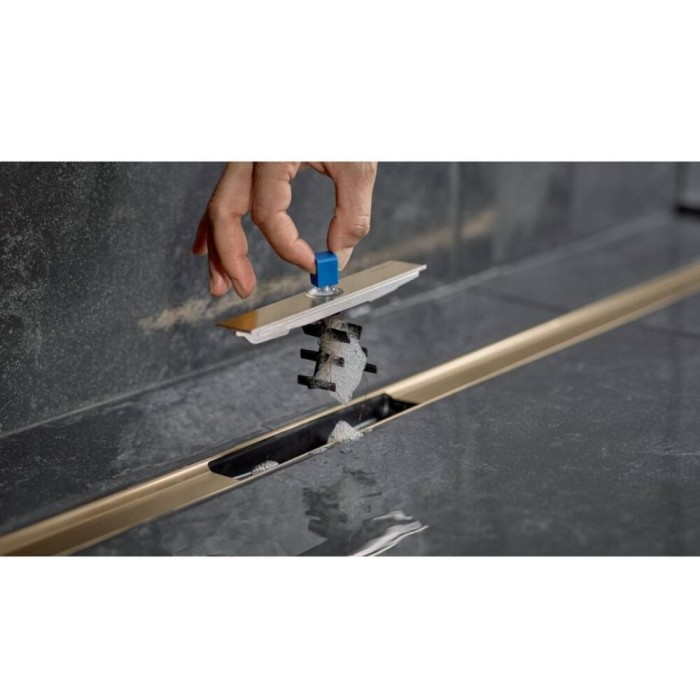 Решітка для душового каналу Geberit CleanLine50 154.446.QC.2 чорний хром матовий 30-90 см