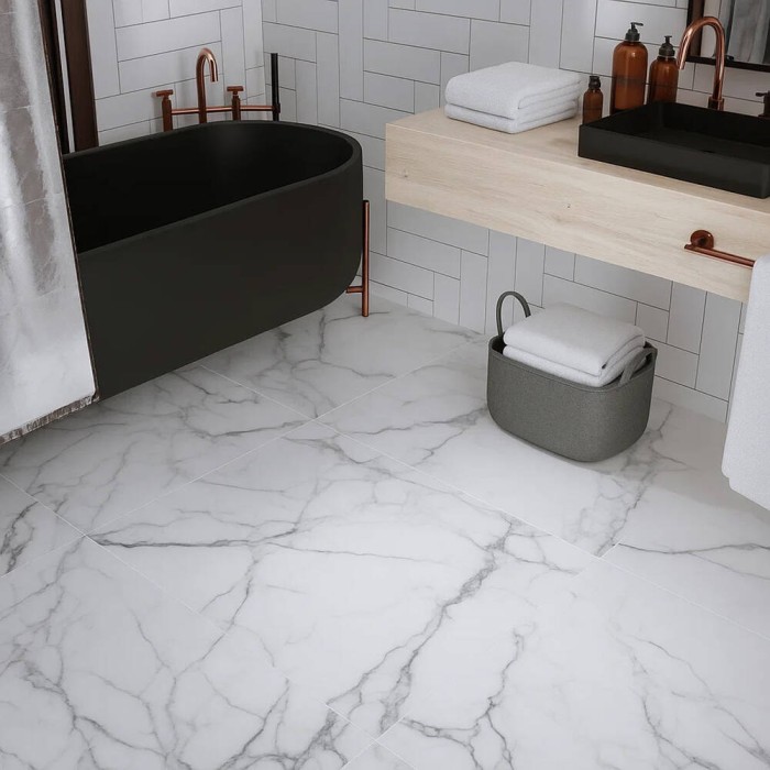 Керамограніт Golden Tile Calacatta Extra Біла Матова Н90587 60x60 см
