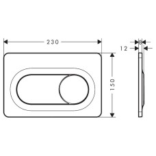Клавіша змиву Hansgrohe iFrame Original S 66002670 чорний матовий