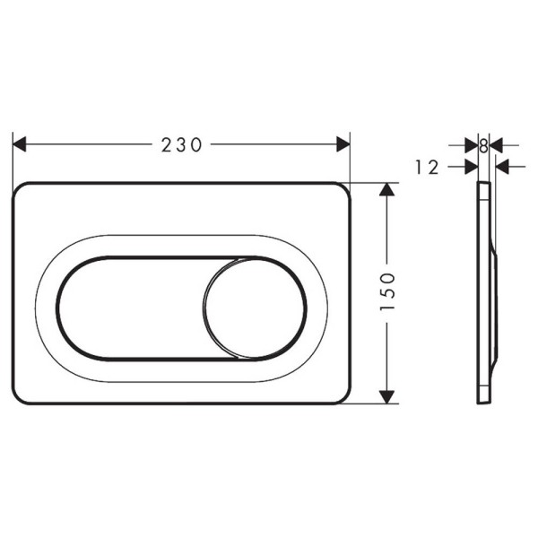 Клавіша змиву Hansgrohe iFrame Original S 66002670 чорний матовий