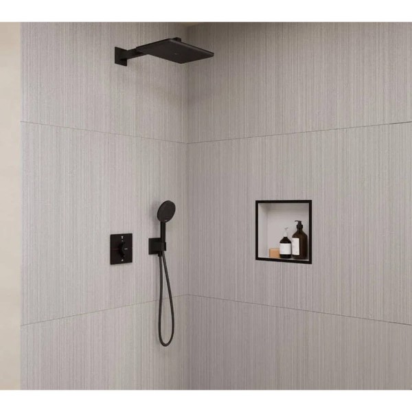 Душова система прихованого монтажу з термостатом Hansgrohe Raindance Alive Q 24620670 210/340 1jet чорний матовий