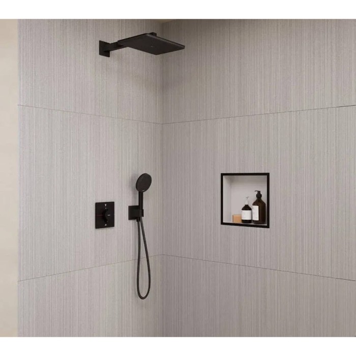 Душова система прихованого монтажу з термостатом Hansgrohe Raindance Alive Q 24620670 210/340 1jet чорний матовий