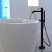 Змішувач для ванни Paffoni Light LIG 032 NO підлоговий з душовим набором, чорний матовий