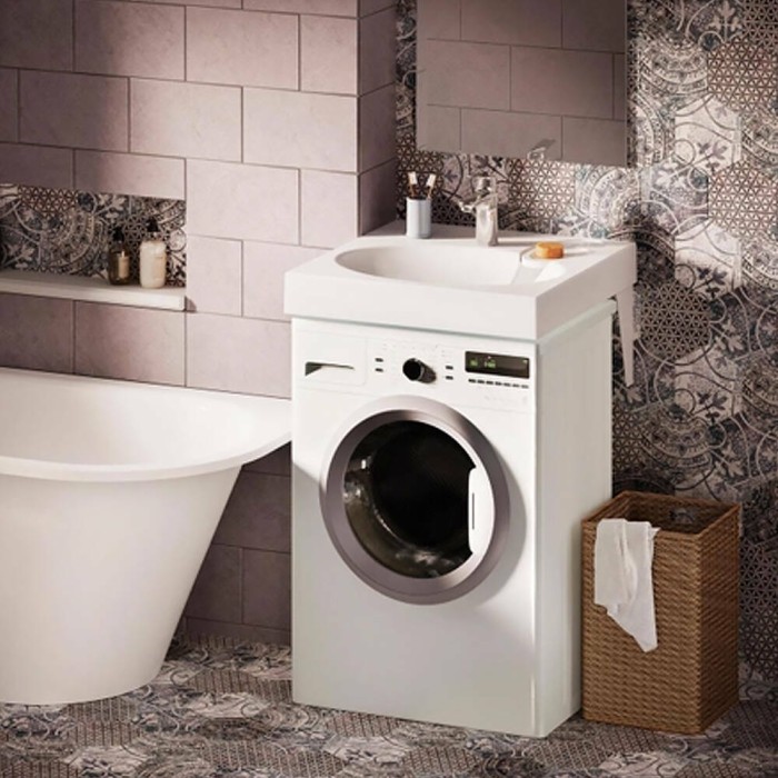 Раковина Paa Claro Mini Kiclamisif/00 на пральну машину 60x50 см