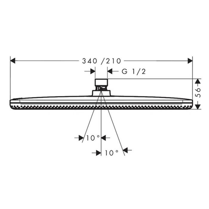 Верхній душ Hansgrohe Raindance Alive Q 24530140 210/340 1jet матова бронза
