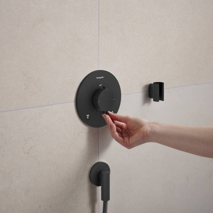 Шлангове підключення Hansgrohe FixFit Fine S 28882670 чорний матовий Шлангове підключення Hansgrohe FixFit Fine S 28882670 чорний матовий