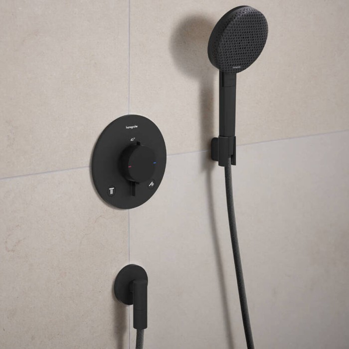 Шлангове підключення Hansgrohe FixFit Fine S 28882670 чорний матовий Шлангове підключення Hansgrohe FixFit Fine S 28882670 чорний матовий
