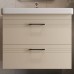 Тумба Devit Urbanis 454060BE 60 см з раковиною та чорними ручками, бежева