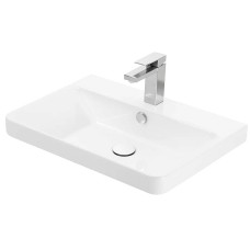 Тумба Devit Urbanis 454060E 60 см з раковиною та чорними ручками, смарагдова