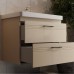 Тумба Devit Urbanis 454080BE 80 см з раковиною та чорними ручками, бежева