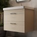 Тумба Devit Urbanis 454080BE 80 см з раковиною та чорними ручками, бежева