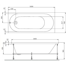 Ванна акрилова AM.PM X-Joy W94A-160-070W-A1 160х70 см