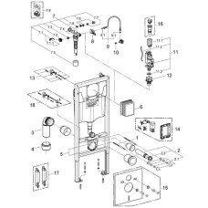 Інсталяція для унітаза Grohe Rapid SL 38536001 1,13м з кріпленням