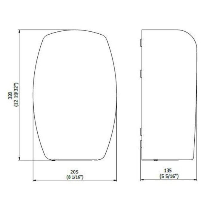 Сушарка для рук Genwec Falcon GW01 40 04 03 з нержавіючої сталі AISI304, колір чорний матовий 900 Вт