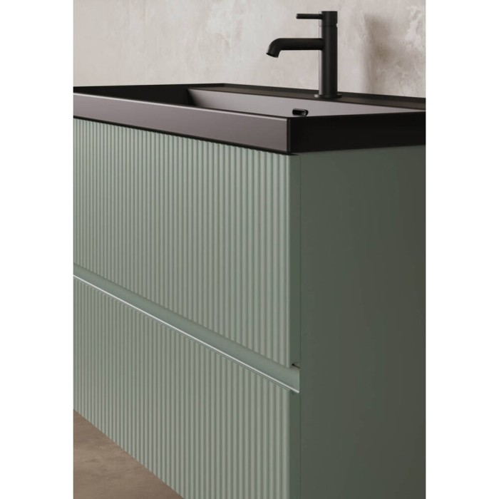 Тумба Royo Vora 131775+126225 підвісна 100 см Mineral Green з раковиною Enzo