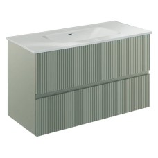 Тумба Royo Vora 131775+126225 підвісна 100 см Mineral Green з раковиною Enzo Тумба Royo Vora 131775+126225 підвісна 100 см Mineral Green з раковиною Enzo