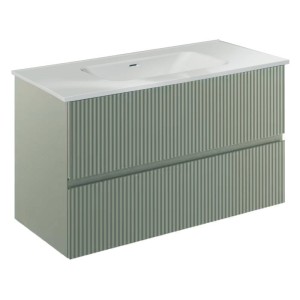 Тумба Royo Vora 131775+126225 підвісна 100 см Mineral Green з раковиною Enzo