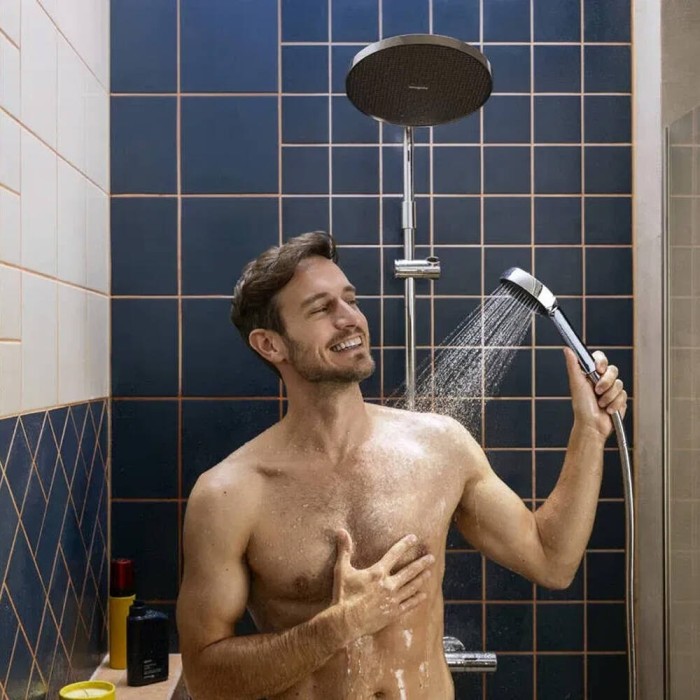 Душова система Hansgrohe Activera S 240 1jet EcoSmart 28871000, з термостатом Ecostat Fine, хром
