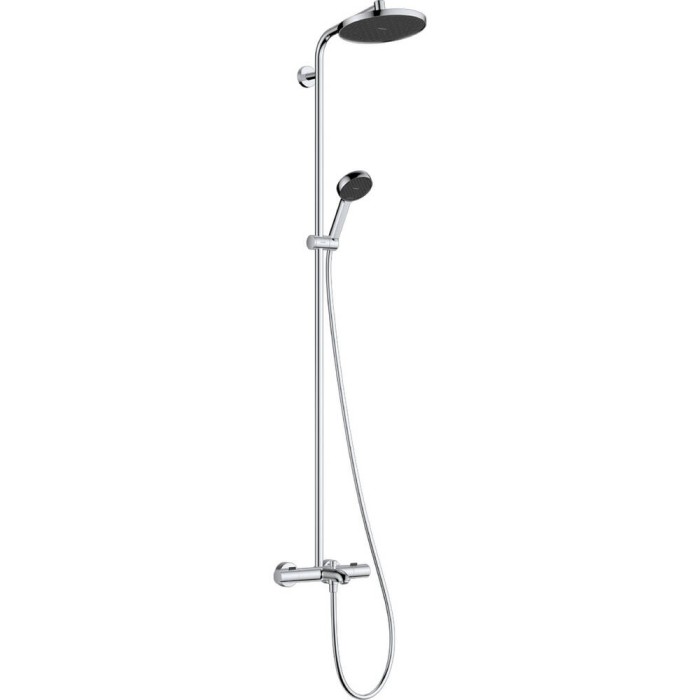 Душова система Hansgrohe Activera S 240 1jet EcoSmart 28871000, з термостатом Ecostat Fine, хром