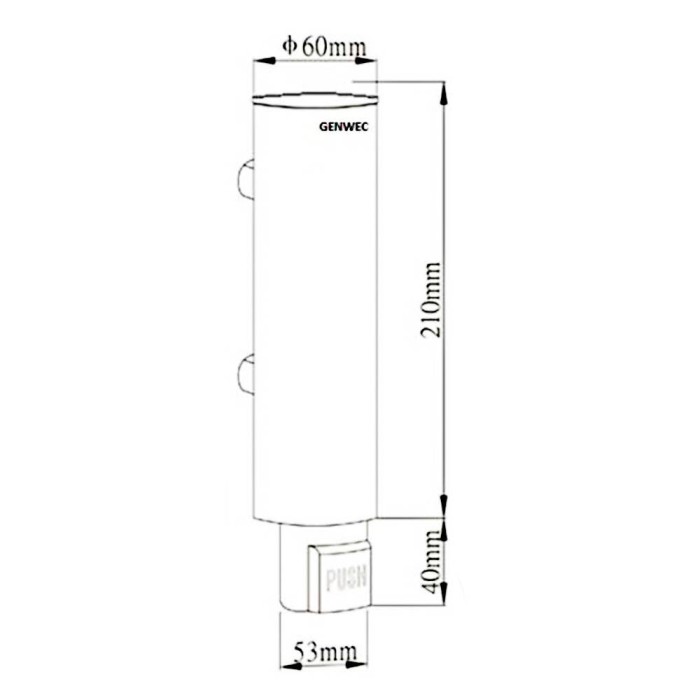 Дозатор для рідкого мила Genwec GW04 06 04 01 нержавіюча сталь матовий
