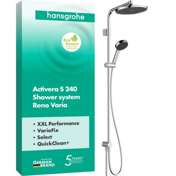 Душова система Hansgrohe Activera S 240 1jet EcoSmart Reno Varia 28074000 хром