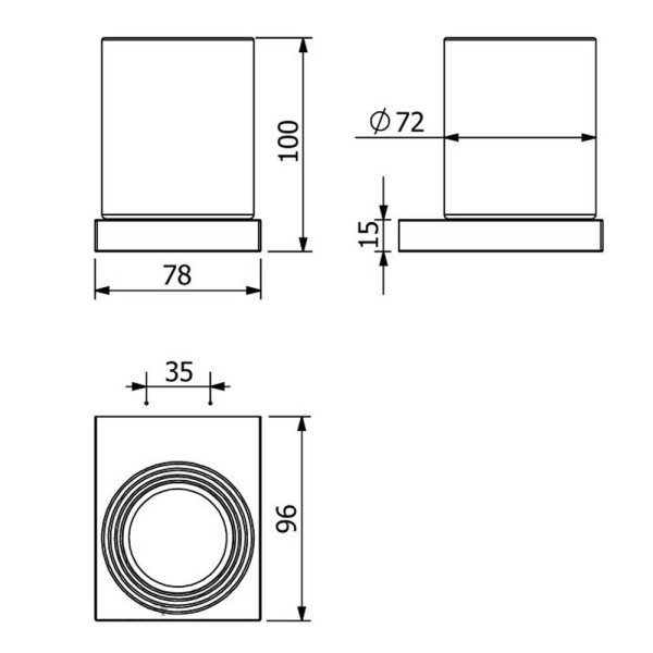 Склянка Kludi Vela C 3197505 з тримачем, хром