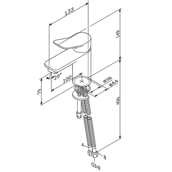 Змішувач для раковини AM.PM X-Joy S F85A02100 хром Змішувач для раковини AM.PM X-Joy S F85A02100 хром