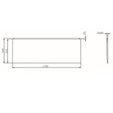 Панель для ванни AM.PM Spirit, X-joy W72UA-170-070W-P1 фронтальна 170х70 см, білий