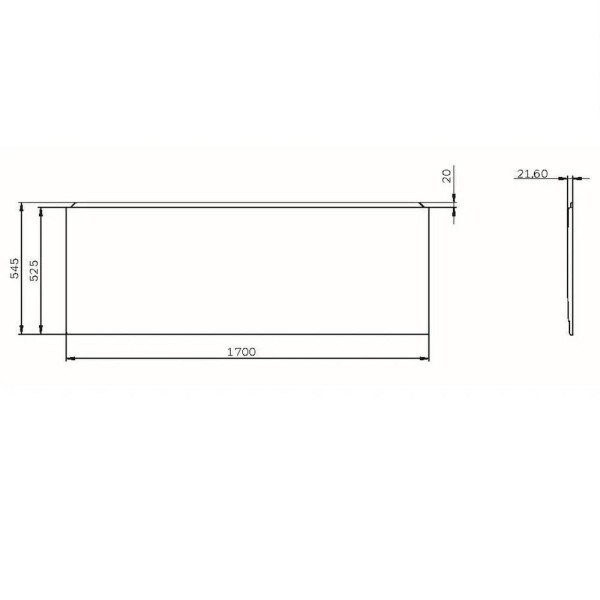 Панель для ванни AM.PM Spirit, X-joy W72UA-170-070W-P1 фронтальна 170х70 см, білий