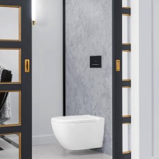 Клавіша змиву Villeroy & Boch ViConnect M300 922160RB чорне скло/хром