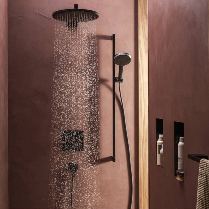Ручний душ Hansgrohe Raindance Alive Select S 24511670 EcoSmart, чорний матовий