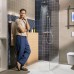 Душова система Hansgrohe Activera S 240 1jet EcoSmart 28871670 з термостатом Ecostat Fine, чорний матовий
