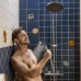 Душова система Hansgrohe Activera S 240 1jet EcoSmart 28871670 з термостатом Ecostat Fine, чорний матовий