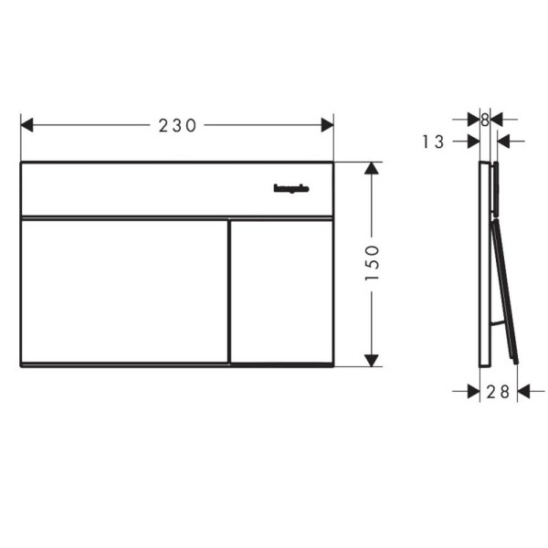 Клавіша змиву Hansgrohe iFrame Element E 66003340 чорний хром шліфований