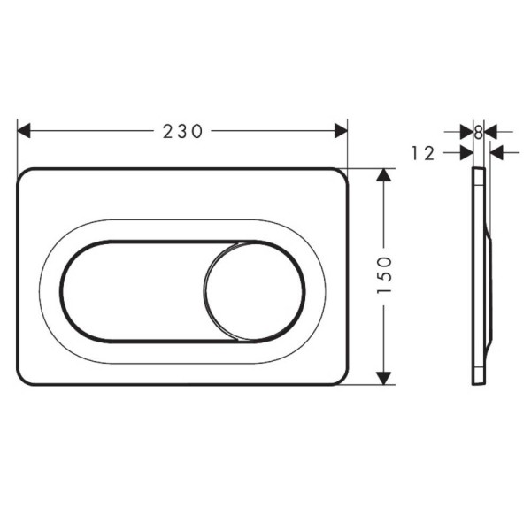Клавіша змиву Hansgrohe iFrame Original S 66002700 білий матовий
