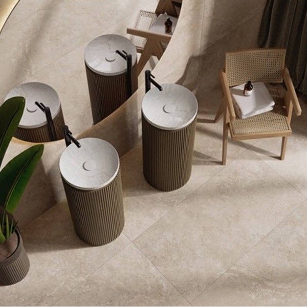 Керамограніт Ceramica Deseo Gres Max Travertino Ivory Rect 59,7х119,7 см