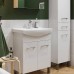 Раковина Mito Cersania 50 см з отвором для змішувача, з переливом, білий глянець (коробка)