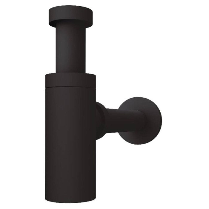 Cифон для раковини Devit DVPL004 дизайнерський пластиковий 1/4, випуск 32мм, чорний