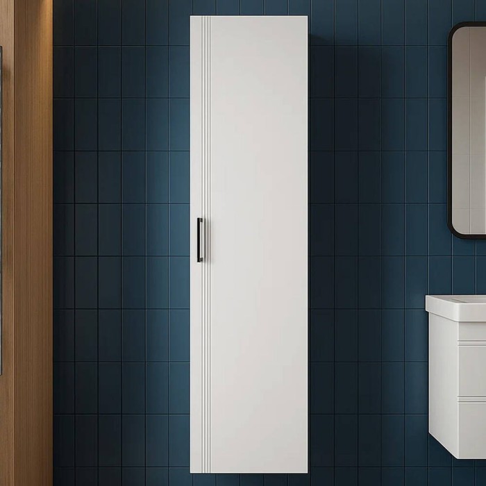 Пенал Devit Urbanis 454170W універсальний 170 см з чорними ручками, білий