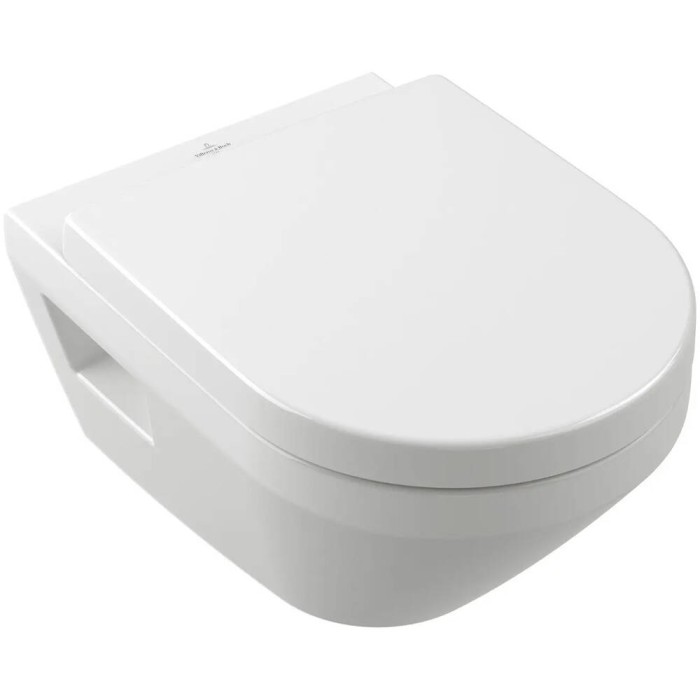 Унітаз підвісний Villeroy&Boch Architectura 5684CL01 з кришкою Soft Close та змивом Twistflush, білий глянець