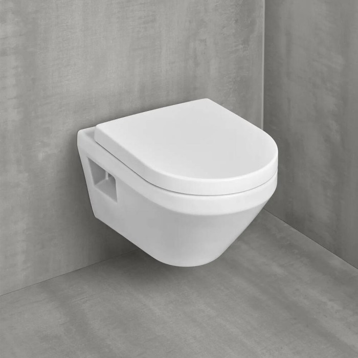 Унітаз підвісний Villeroy&Boch Architectura 5684CL01 з кришкою Soft Close та змивом Twistflush, білий глянець