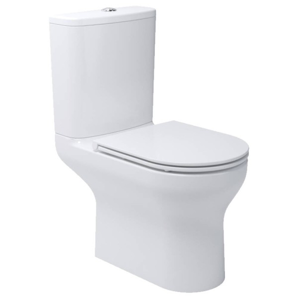Унітаз-компакт Devit Life5810020 з кришкою soft-close безобідковий, білий