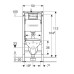 Комплект Geberit Duofix PRO 20 118.315.21.3: інсталяція Geberit Delta з підвісним унітазом Idol із сидінням Duroplast та змивна клавіша Delta01 хром глянець